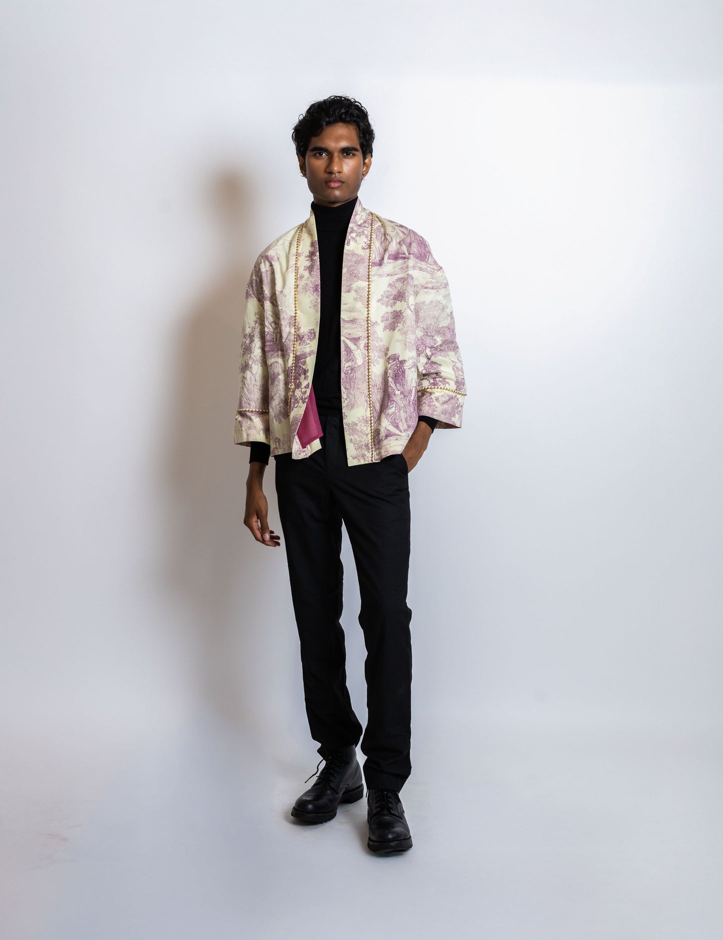 Kimono Aengus - Toile de Jouy