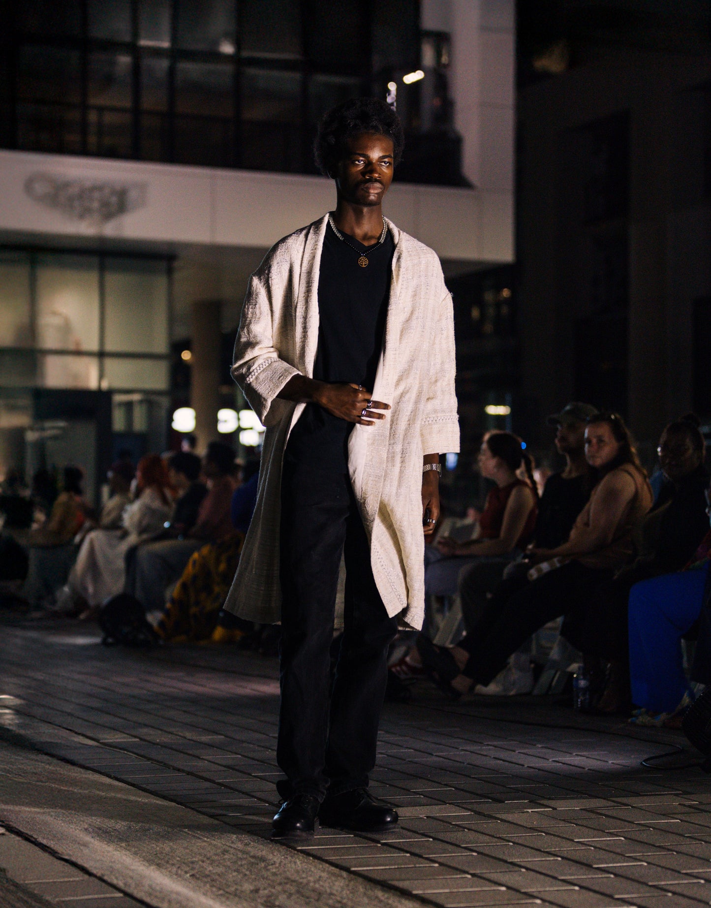 Kimono Antigone - Tweed écru