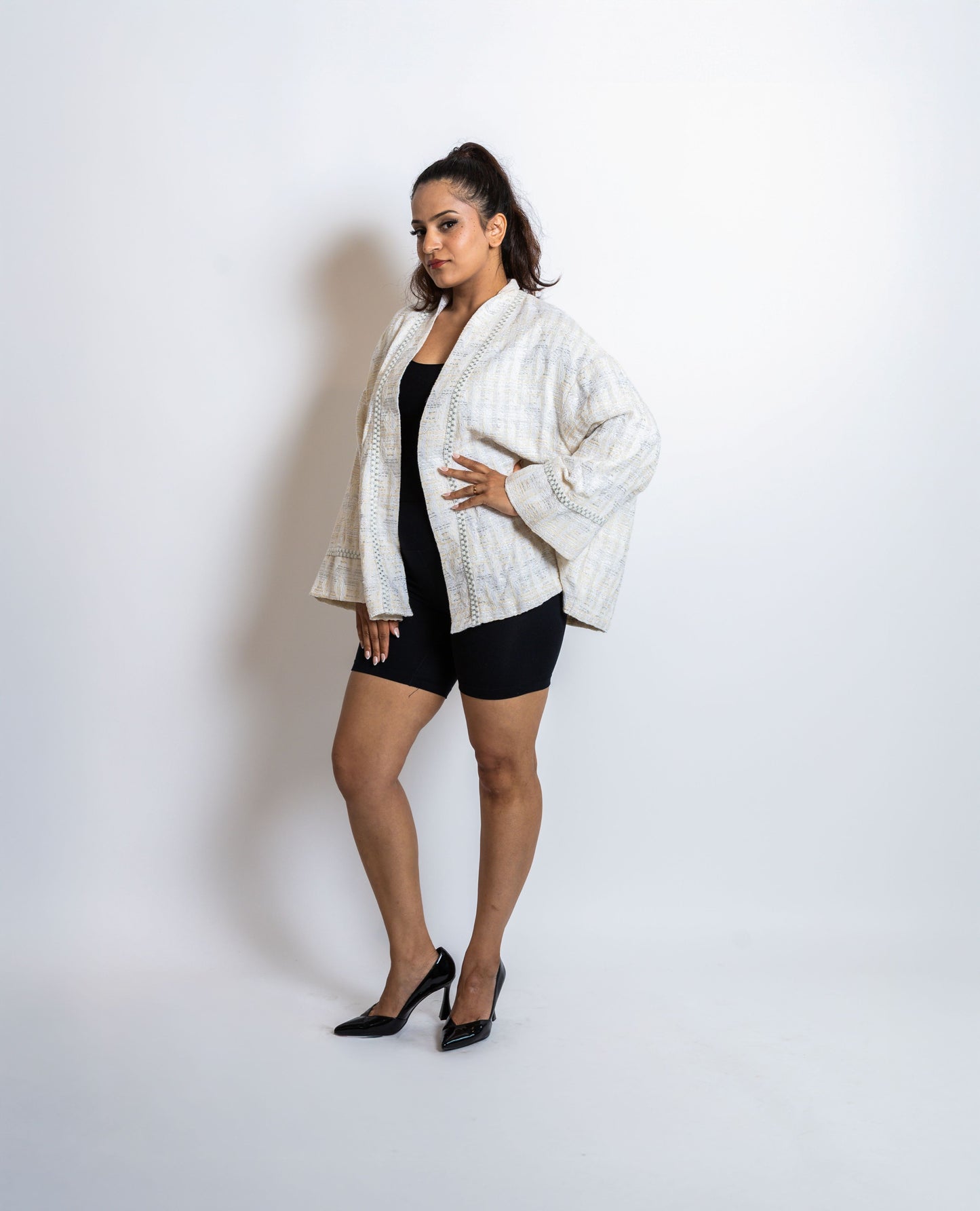 Kimono Aengus - Tweed écru