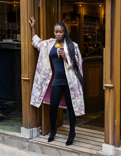 Kimono Antigone - Toile de Jouy