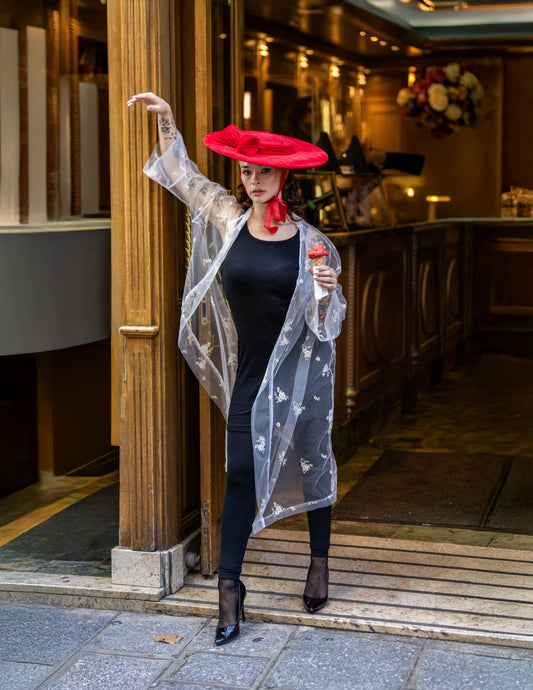 Kimono Antigone - Voile blanc