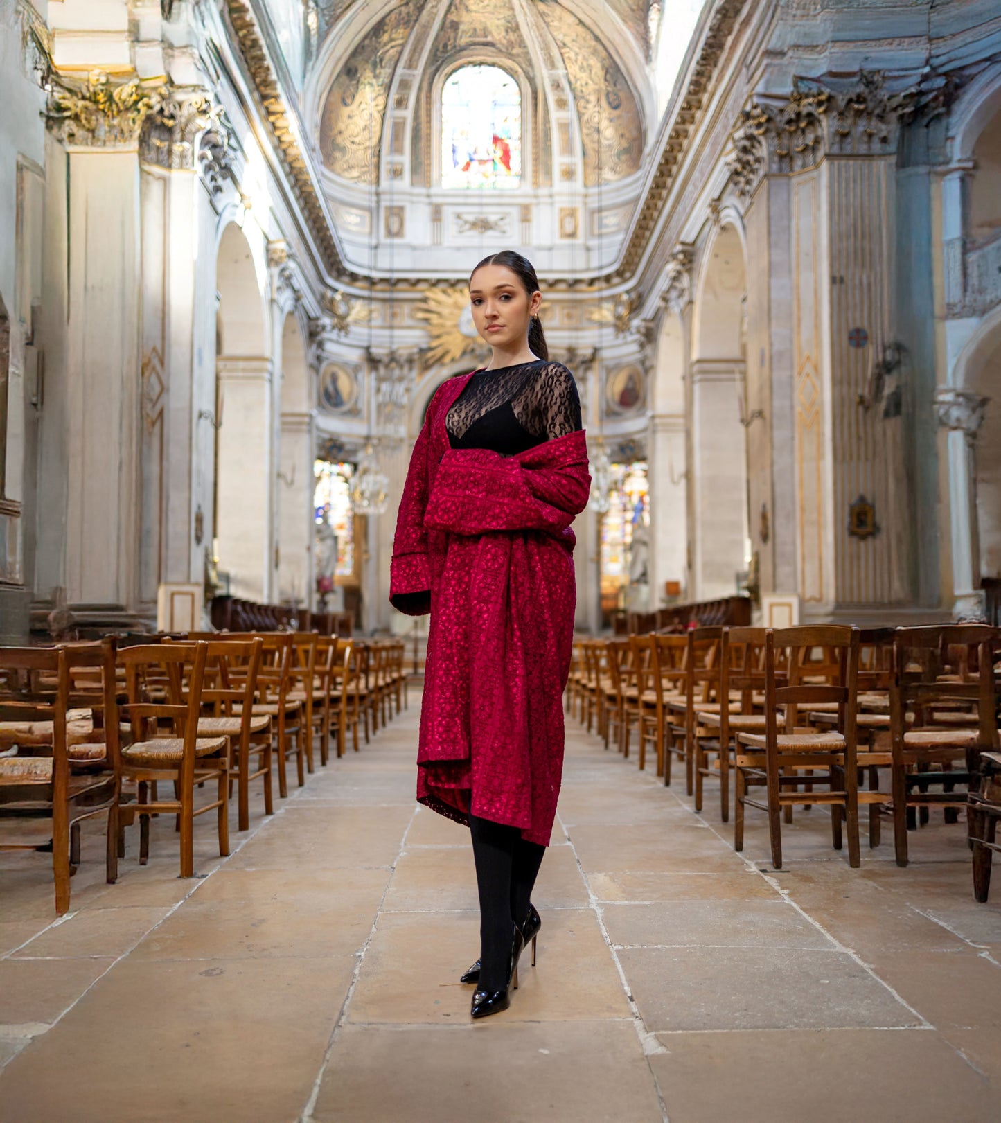 Kimono Antigone - Rose rose