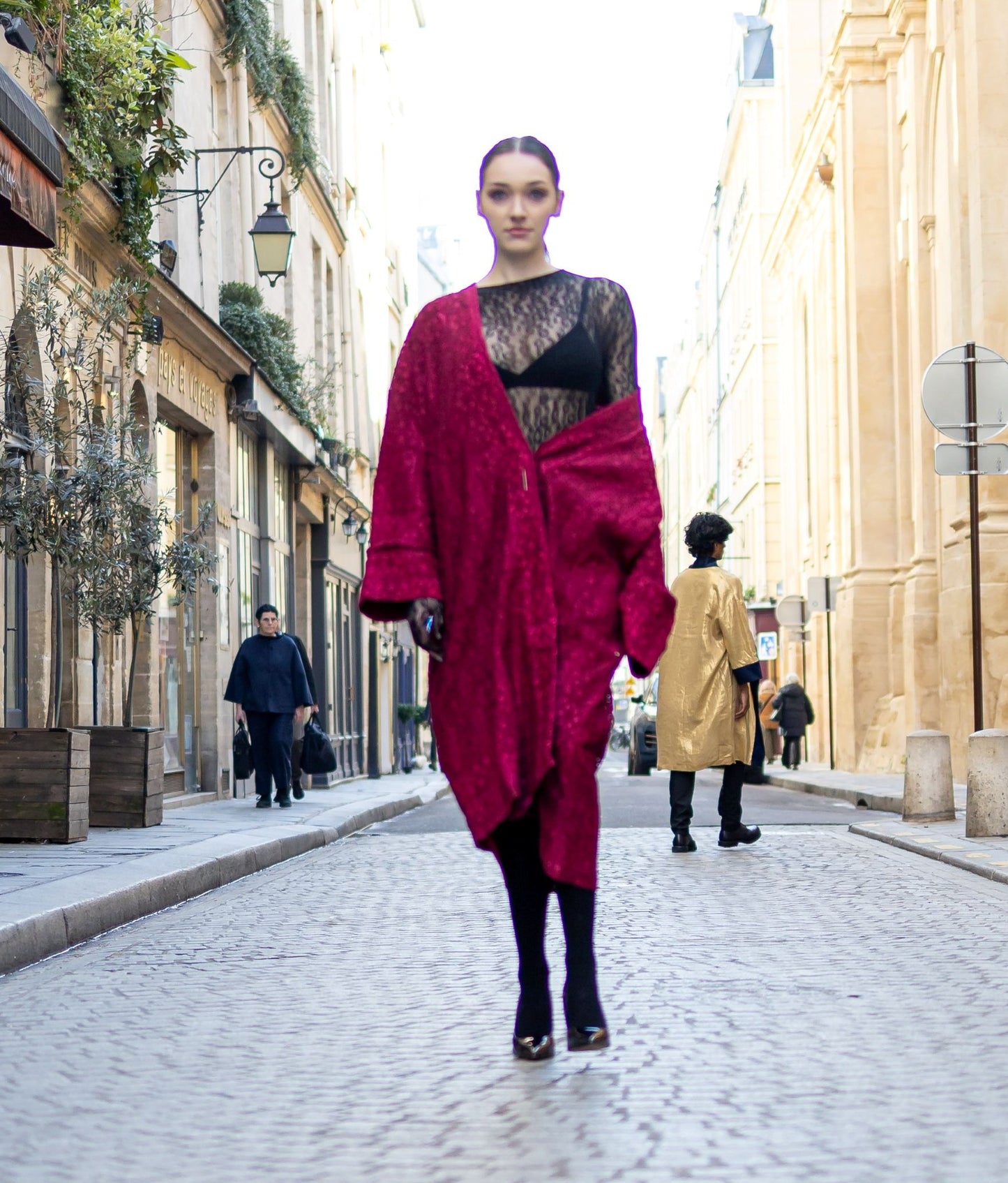 Kimono Antigone - Rose rose