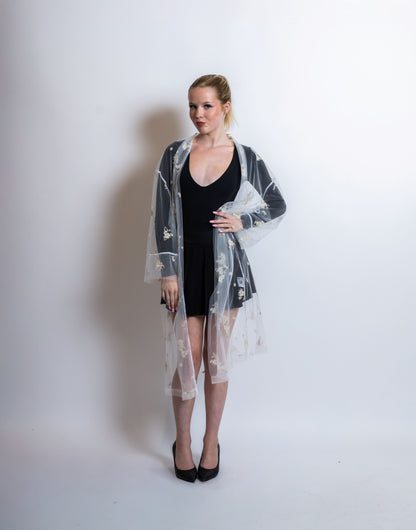 Kimono Antigone - Voile blanc