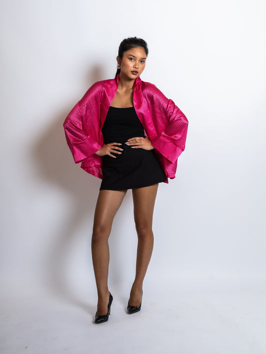 Kimono Aengus - Soie Fuschia